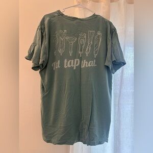 Comfort Colors Teal Graphic Tee "I'd Tap That"
